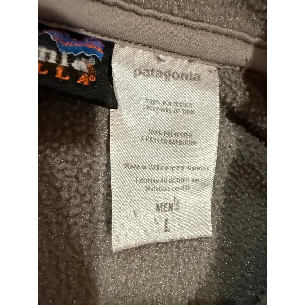 Vtg Patagonia Synchilla 90s Fleece Grey Men's‎ Large Gorpcore Utility